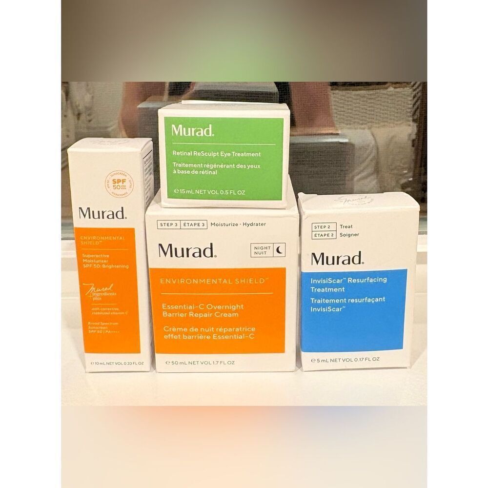 Murad Retinal ReSculpt Eye Treatment & Essential-C Overnight Repair Bundle NIB